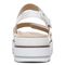 Vionic Brielle 3/4 Strap Wedge Platform Sandal with Arch Support - White - 5 back view