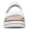 Vionic Brielle 3/4 Strap Wedge Platform Sandal with Arch Support - White - 6 front view