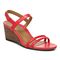 Vionic Emmy Woemn's Backstrap Wedge Sandal - Poppy Embossed - Angle main