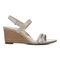Vionic Emmy Woemn's Backstrap Wedge Sandal - 4 right view - Aluminum
