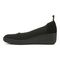 Vionic Jacey Women's Slip-on Wedge Shoe - Black-Knit - Left Side