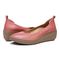 Vionic Jacey Women's Slip-on Wedge Shoe - Dusty Cedar Leather - pair left angle