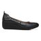 Vionic Jacey Women's Slip-on Wedge Shoe - Black/Black Leather - Right side