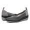 Vionic Jacey Women's Slip-on Wedge Shoe - Charcoal - pair left angle
