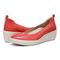 Vionic Jacey Women's Slip-on Wedge Shoe - Poppy - pair left angle
