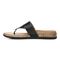 Vionic Jillian Women's Toe Post Platform Sandal - Black - 2 left view