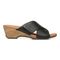 Vionic Leticia Women's Wedge Comfort Sandal - Black-Tumbled Leathe - Right side