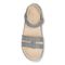 Vionic Lex Women's 3/4 Strap Wedge Platform Sandal - Grey - 3 top view