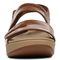 Vionic Roma Women's Backstrap Platform Wedge Sandal with Arch Support - Brown - 6 front view
