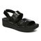 Vionic Roma Women's Backstrap Platform Wedge Sandal with Arch Support - Black - 1 profile view