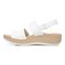 Vionic Roma Women's Backstrap Platform Wedge Sandal with Arch Support - White - 2 left view