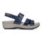 Vionic Roma Women's Backstrap Platform Wedge Sandal with Arch Support - Navy - 4 right view