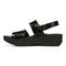 Vionic Roma Women's Backstrap Platform Wedge Sandal with Arch Support - Black - 2 left view