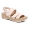 Vionic Roma Women's Backstrap Platform Wedge Sandal with Arch Support - Pink - 1 profile view