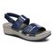 Vionic Roma Women's Backstrap Platform Wedge Sandal with Arch Support - Navy - 1 profile view