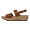 Vionic Roma Women's Backstrap Platform Wedge Sandal with Arch Support - Brown - 2 left view