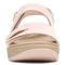 Vionic Roma Women's Backstrap Platform Wedge Sandal with Arch Support - Pink - 6 front view
