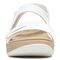 Vionic Roma Women's Backstrap Platform Wedge Sandal with Arch Support - White - 6 front view