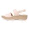 Vionic Roma Women's Backstrap Platform Wedge Sandal with Arch Support - Pink - 2 left view