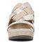 Vionic Tara Women's Wedge Sandal - Cream - 6 front view