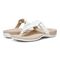 Vionic Wanda Women's Leather T-Strap Supportive Sandal - Marshmallow - pair left angle