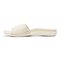Vionic Val Women's Slide Sandal - Cream Tumbled Leathe - Left Side