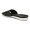 Vionic Val Women's Slide Sandal - Black-Tumbled Leathe - Back angle