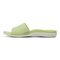 Vionic Val Women's Slide Sandal - Pale Lime Suede - Left Side