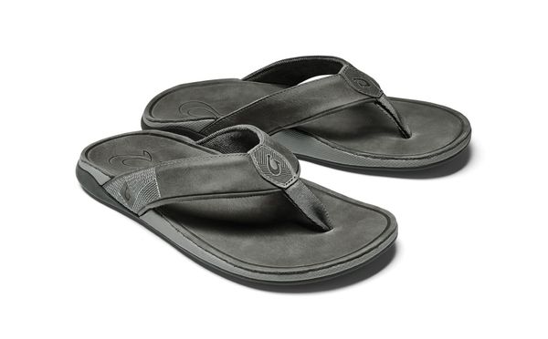 OluKai Tuahine Men's Sandals - Stone/Stone - Pair