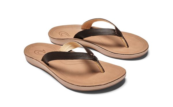 OluKai Nonohe Women's Sandals - Dk Java/Golden Sand - Pair