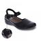 Revere Calabria Closed Toe Sandal - Women's - Black - Strap Detail