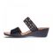 Revere Sorrento Women's Slip-on Wedge Sandal - wedge Onyx 