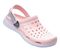 Joybees Modern Clog - Unisex - Comfy Clog with Arch Support - Pale Pink/White - Strap Detail
