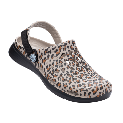 Joybees Modern Clog - Unisex - Comfy Clog with Arch Support - Leopard - Pair
