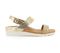 Strive Lucia Women's Comfortable and Arch Supportive Sandals - Light Gold - Side