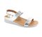 Strive Lucia Women's Comfortable and Arch Supportive Sandals - Silver - Angle