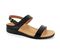 Strive Lucia Women's Comfortable and Arch Supportive Sandals - Black - Angle