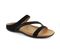 Strive Trio Women's Comfortable and Arch Supportive Sandals - Black Velour - Angle
