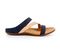 Strive Trio Women's Comfortable and Arch Supportive Sandals - Navy/Roebuck lateral