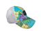 Black Clover Island Luck Hat - Tropical Adjustable Snapback - Unisex - Side2 v2 5 - Black / Yellow / Tropical / White Mesh