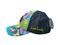 Black Clover Island Luck Hat - Tropical Adjustable Snapback - Unisex - 7 side 7 - Navy / Gold / Tropical / Navy Mesh