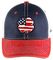 Black Clover USA Two-Tone Vintage Adjustable Hat American Flag - Navy/Red/White Mesh