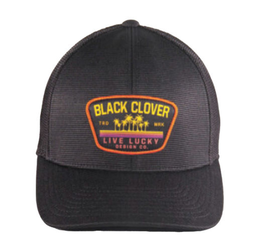 Black Clover Sunset Adjustable Snapback Hat - sunset hat Orange/Black/Black Mesh