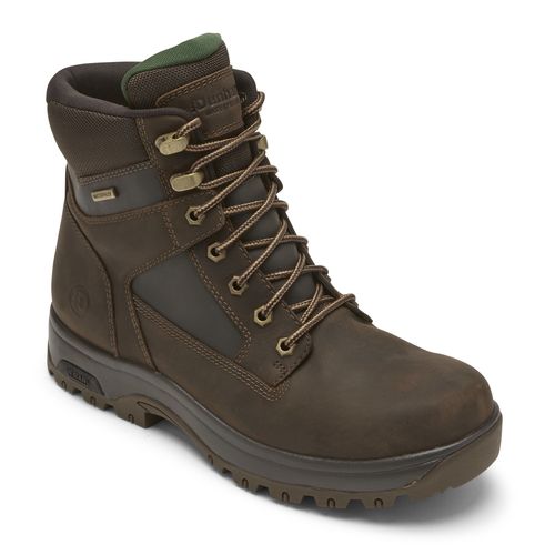 Dunham 8000works Men's 6-inch Plain Toe Insulated Boot - Brown Leather - Angle