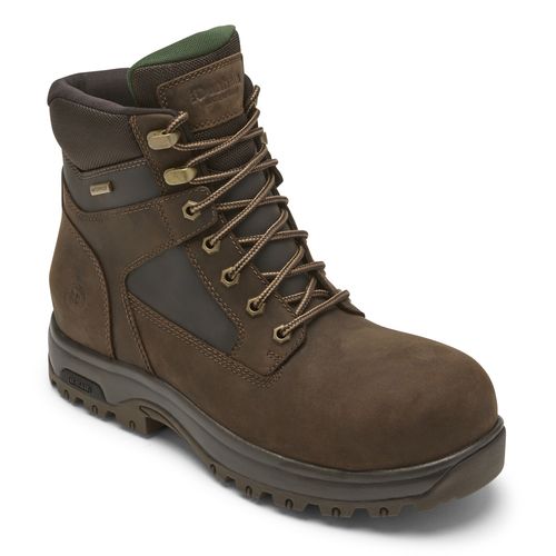 Dunham 8000works Men's Safety Toe Slip Resistant Boot - Brown Leather - Angle