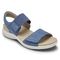 Aravon Beaumont Women's 2-strap Comfort Sandal - Blue - Angle