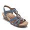 Cobb Hill Hollywood Jewel Women's Wedge Sandal - Moroccan Blue - Angle