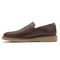Dunham Clyde Men's Slip-on Dress Shoe - Saddle Brown Leather - Left Side
