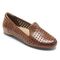 Cobb Hill Maiika Women's Woven Slip-on Loafer - Tan Leather - Angle