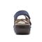 Aravon Power Comfort S-strap Women's Comfort Sandal - Blue Multi - Left Side